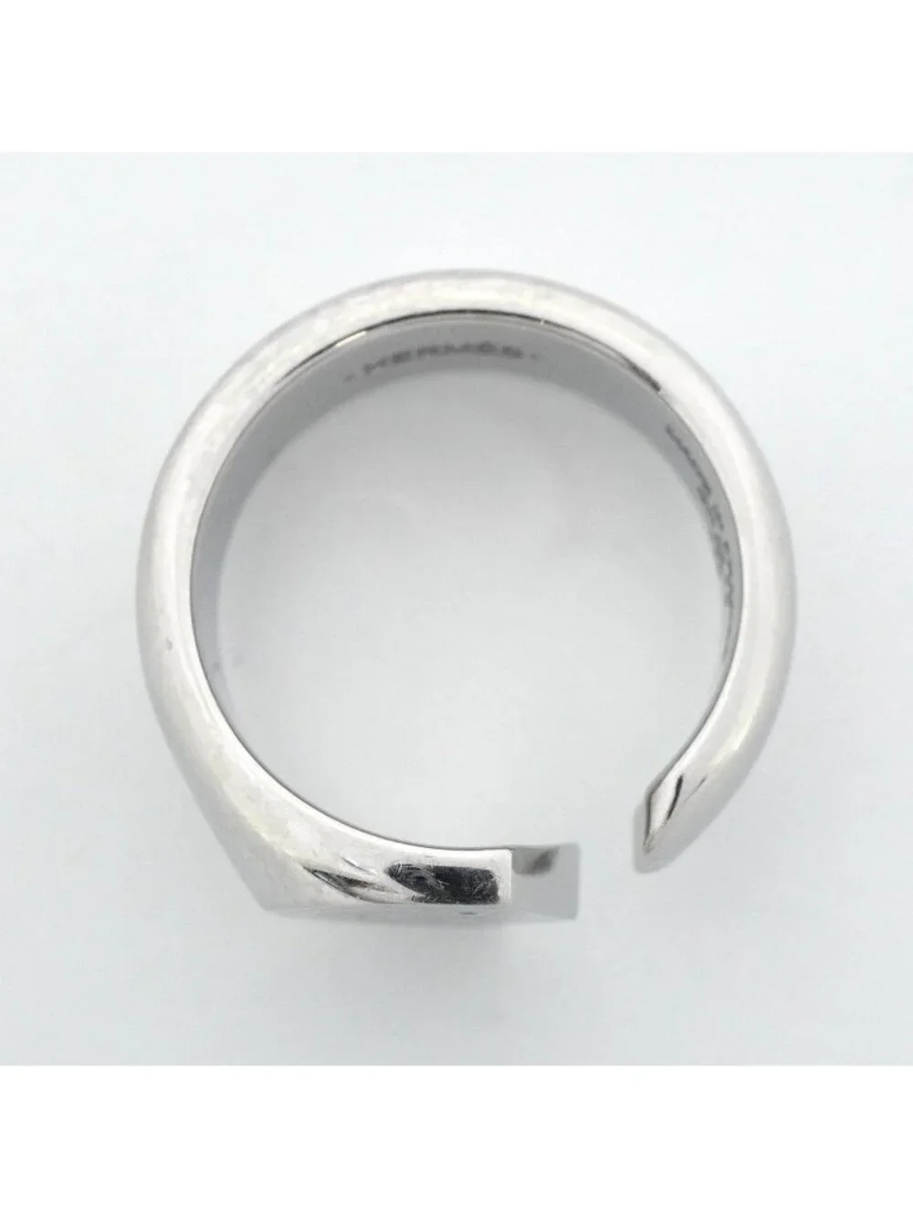 Hermes Ring Cal Zel Metal Silver Black